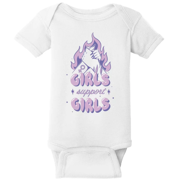 Girls Support Girls Feminism Baby Bodysuit