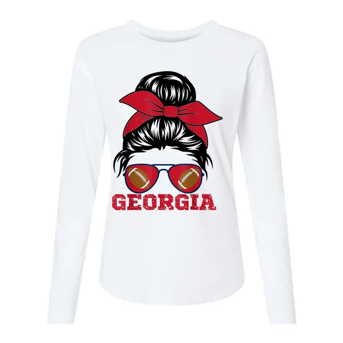 Georgia State Georgia Flag GA Game Kids Georgia Womens Cotton Relaxed Long Sleeve T-Shirt