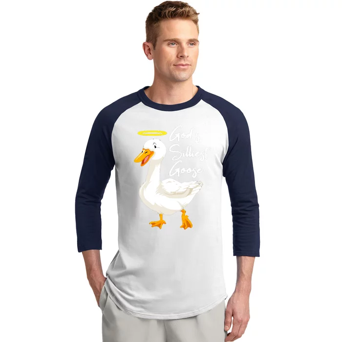 Gods Silliest Goose Baseball Sleeve Shirt