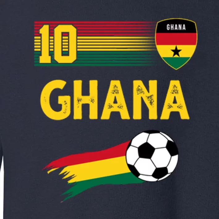 Ghana Soccer Ghanain Football Retro 10 Toddler Sweatshirt