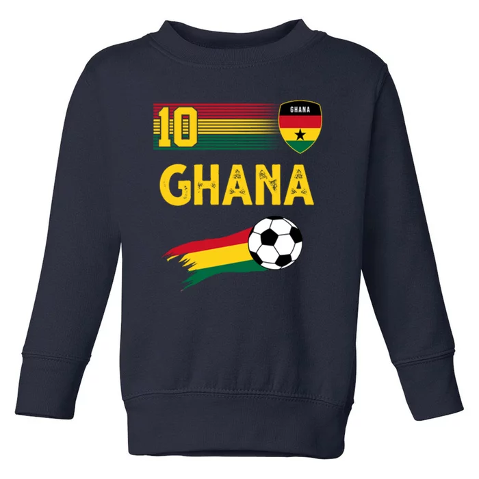 Ghana Soccer Ghanain Football Retro 10 Toddler Sweatshirt