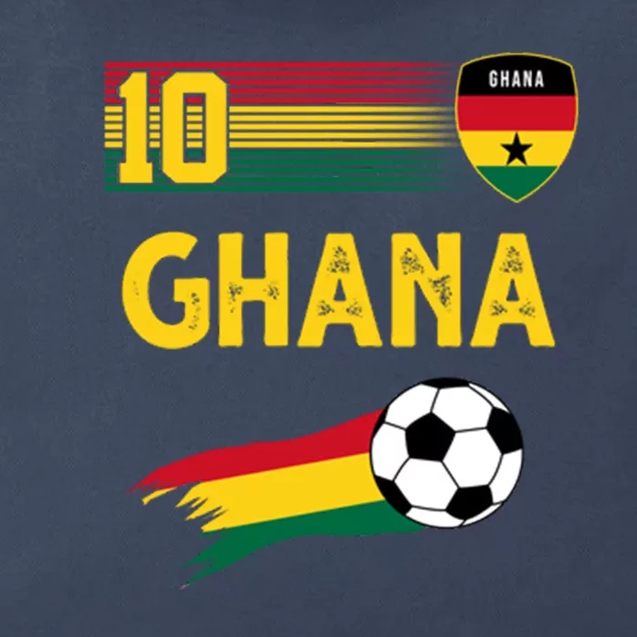 Ghana Soccer Ghanain Football Retro 10 Zip Tote Bag