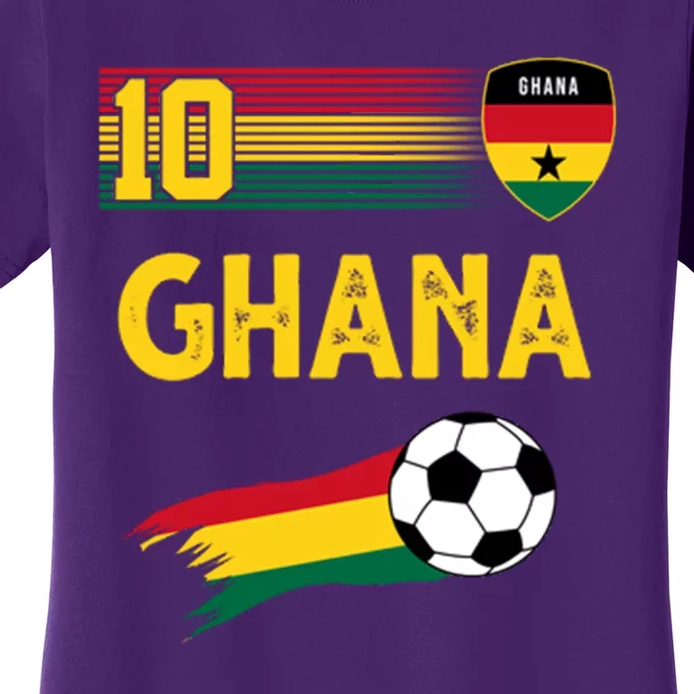 Ghana Soccer Ghanain Football Retro 10 Women's T-Shirt