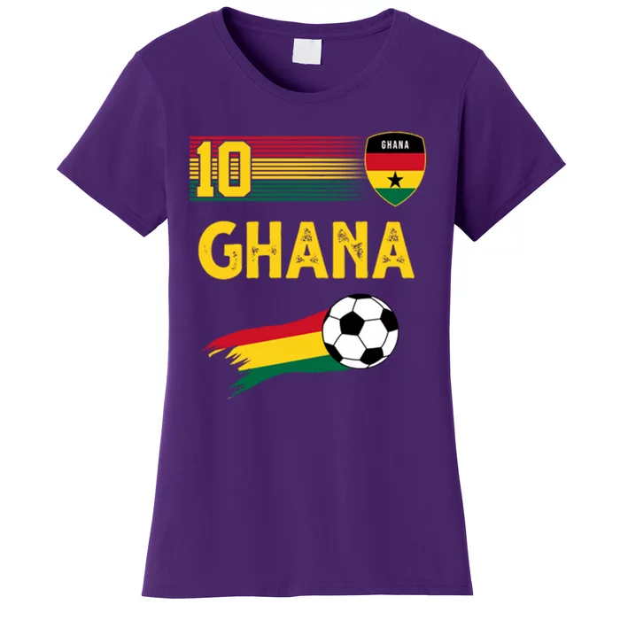 Ghana Soccer Ghanain Football Retro 10 Women's T-Shirt