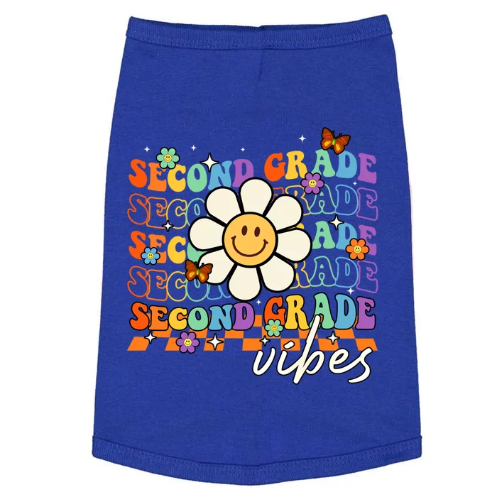 Groovy Second Grade Vibes Students Teachers Back To School Cool Gift Doggie Tank