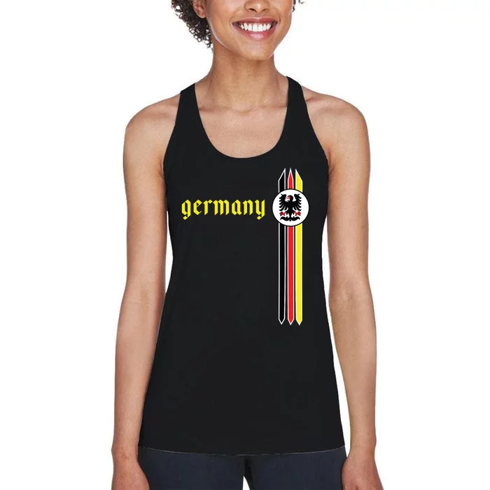 Germany Soccer German Flag Jersey Deutschland Women's Racerback Tank