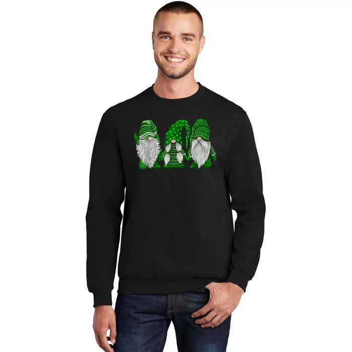 Green Sweater Gnome St Patrick's Day Irish Gnome Tall Sweatshirt