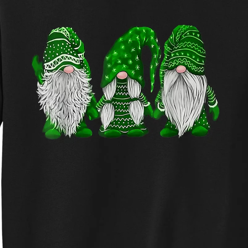 Green Sweater Gnome St Patrick's Day Irish Gnome Tall Sweatshirt