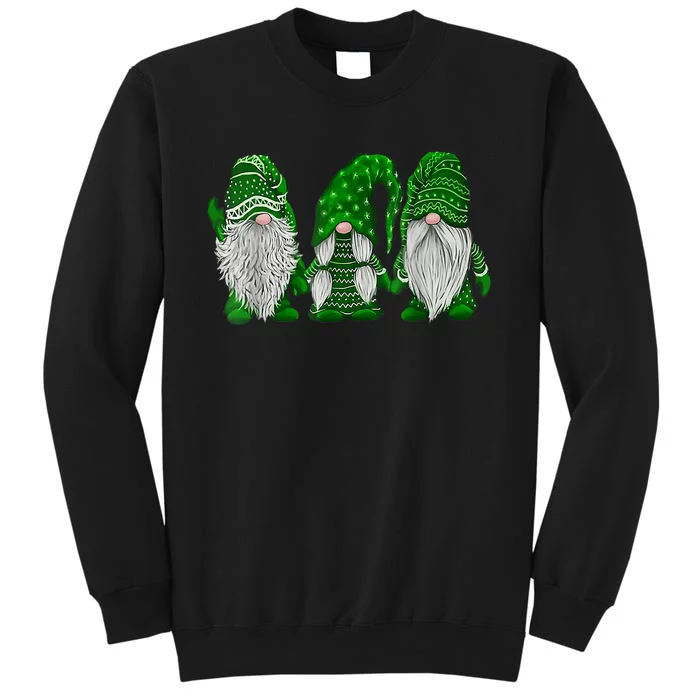 Green Sweater Gnome St Patrick's Day Irish Gnome Tall Sweatshirt