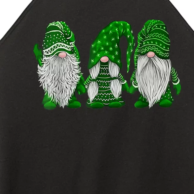 Green Sweater Gnome St Patrick's Day Irish Gnome Women’s Perfect Tri Rocker Tank