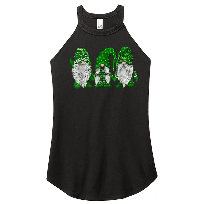 Green Sweater Gnome St Patrick's Day Irish Gnome Women’s Perfect Tri Rocker Tank