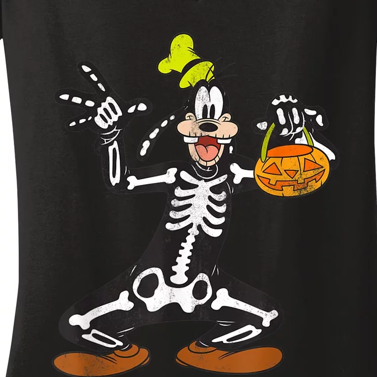 Goofy Skeleton Women's V-Neck T-Shirt