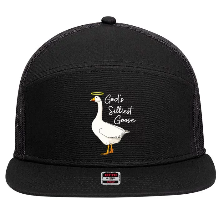 God's Silliest Goose shirt God's Silliest Goose Duck Funny 7 Panel Mesh Trucker Snapback Hat