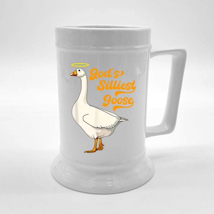 God's Silliest Goose Funny Front & Back Beer Stein