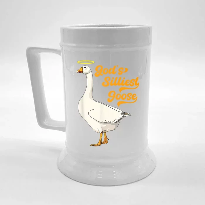 God's Silliest Goose Funny Front & Back Beer Stein