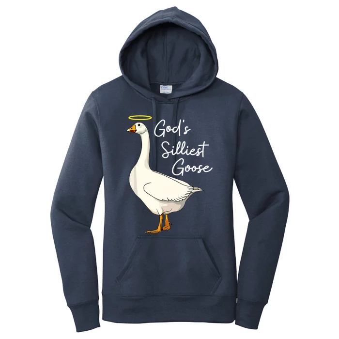 God's Silliest Goose Funny Women's Pullover Hoodie