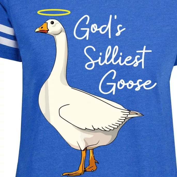 God's Silliest Goose Funny Enza Ladies Jersey Football T-Shirt