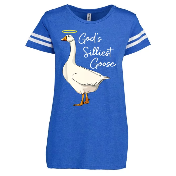 God's Silliest Goose Funny Enza Ladies Jersey Football T-Shirt