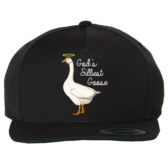 GodS Silliest Goose T GodS Silliest Goose Duck Wool Snapback Cap