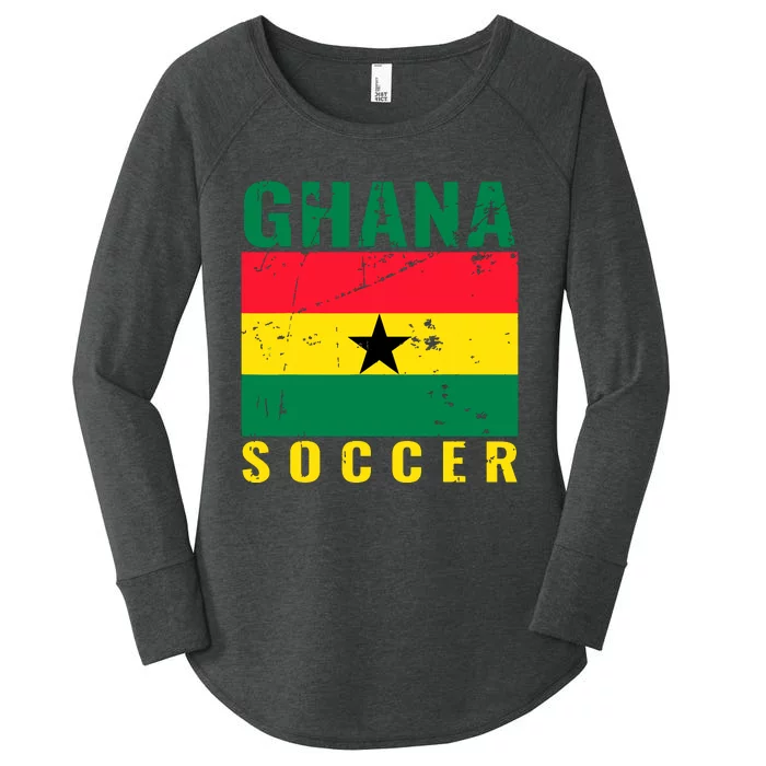 Ghana Soccer Ghana Flag T Women's Perfect Tri Tunic Long Sleeve Shirt