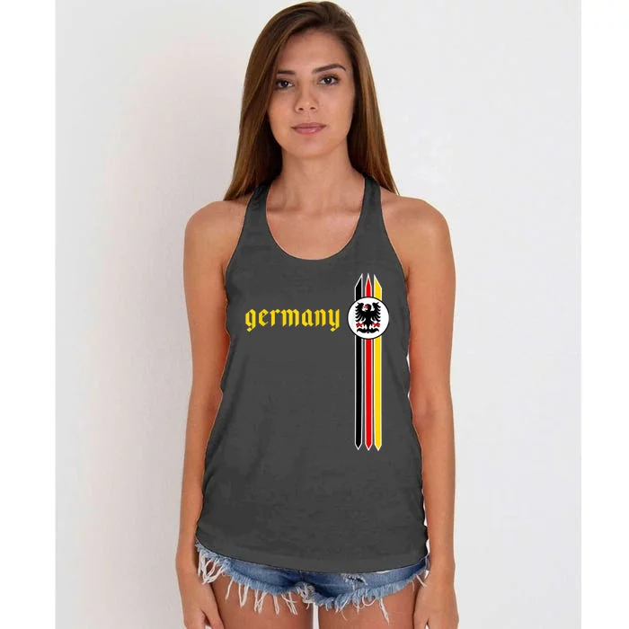 Germany Soccer - German Flag Jersey - Deutschland Women's Knotted Racerback Tank