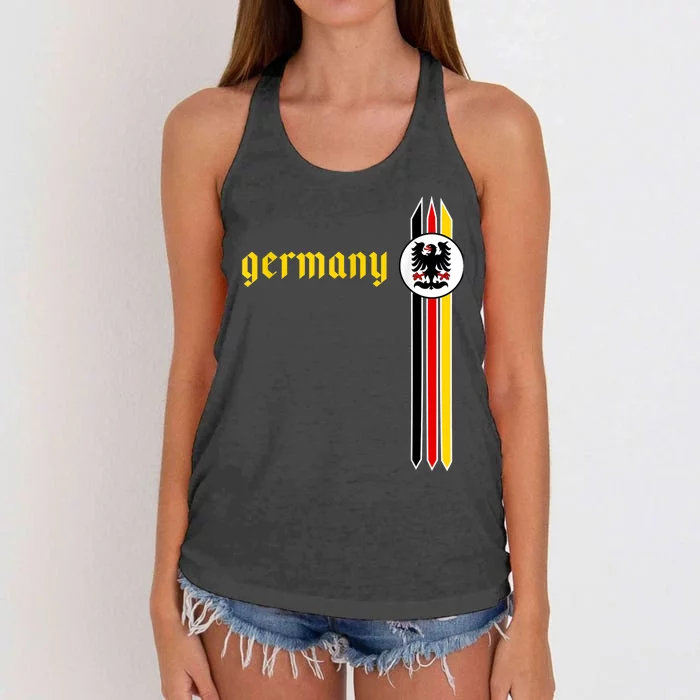 Germany Soccer - German Flag Jersey - Deutschland Women's Knotted Racerback Tank