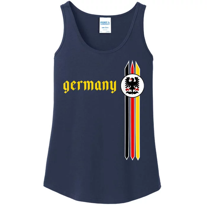 Germany Soccer - German Flag Jersey - Deutschland Ladies Essential Tank