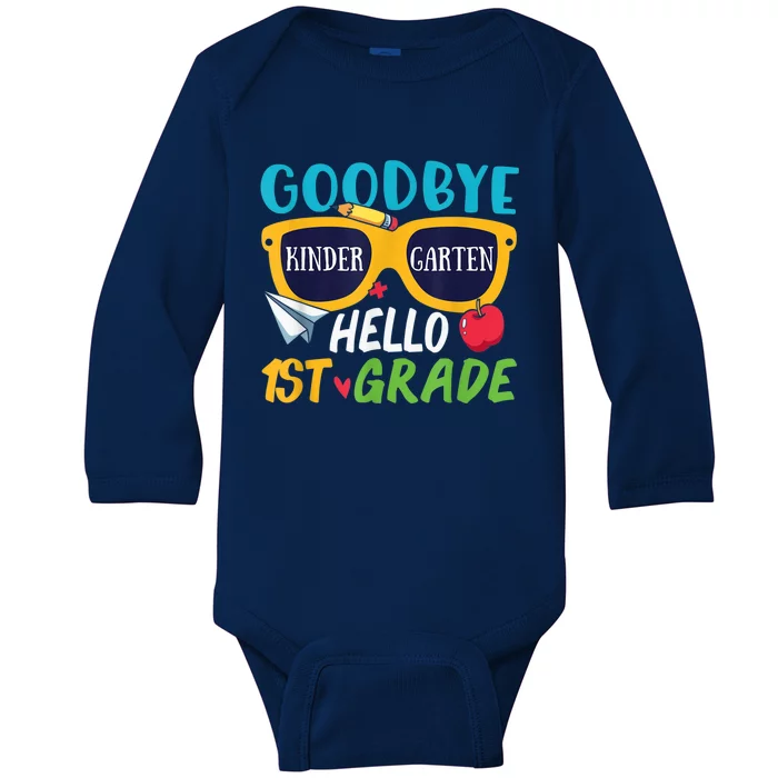 Graduation Shirt Goodbye Kindergarten Hello 1st Grade School Baby Long Sleeve Bodysuit