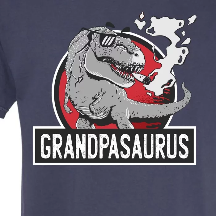 Grandpasaurus Smoking Grandpa Trex Funny Garment-Dyed Heavyweight T-Shirt