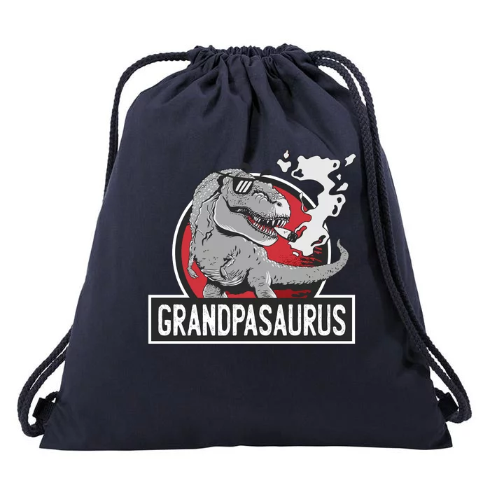 Grandpasaurus Smoking Grandpa Trex Funny Drawstring Bag