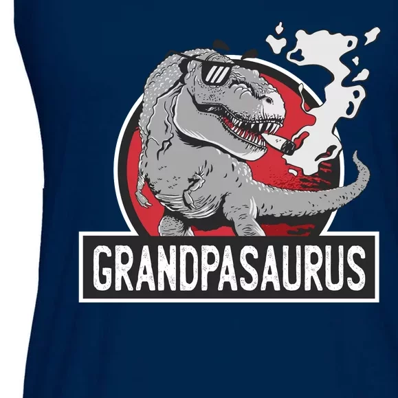 Grandpasaurus Smoking Grandpa Trex Funny Ladies Essential Flowy Tank