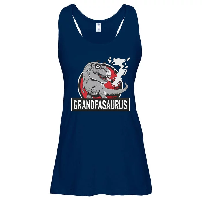 Grandpasaurus Smoking Grandpa Trex Funny Ladies Essential Flowy Tank