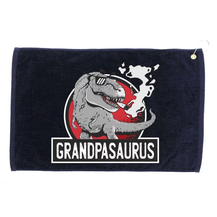 Grandpasaurus Smoking Grandpa Trex Funny Grommeted Golf Towel