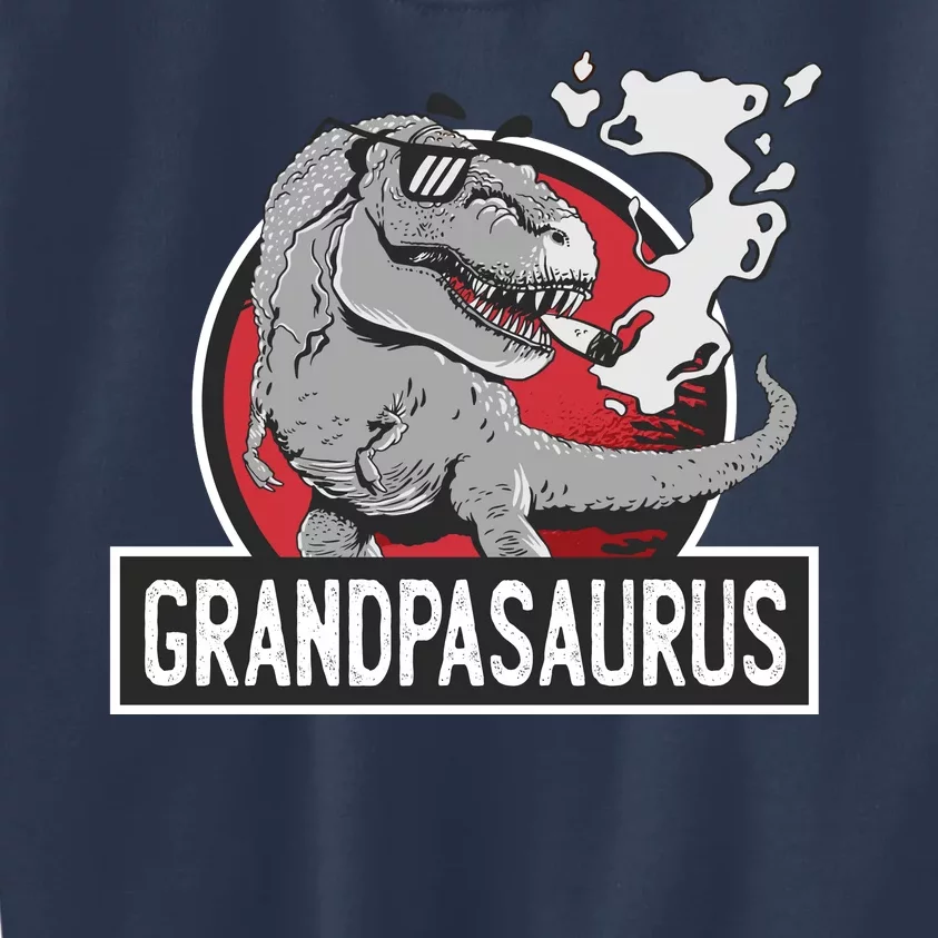 Grandpasaurus Smoking Grandpa Trex Funny Kids Sweatshirt