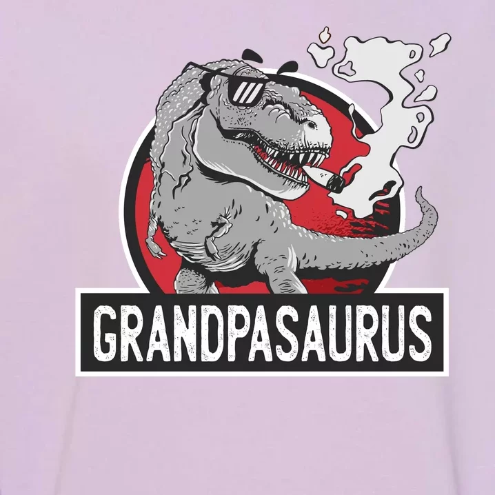 Grandpasaurus Smoking Grandpa Trex Funny Garment-Dyed Sweatshirt