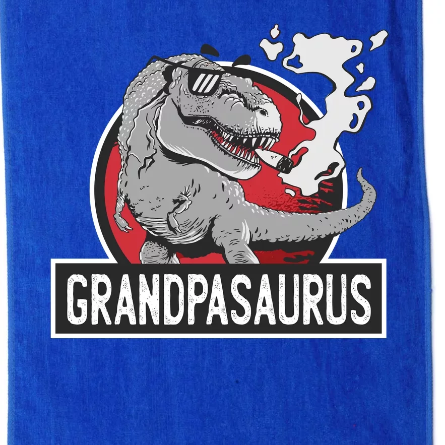 Grandpasaurus Smoking Grandpa Trex Funny Platinum Collection Golf Towel