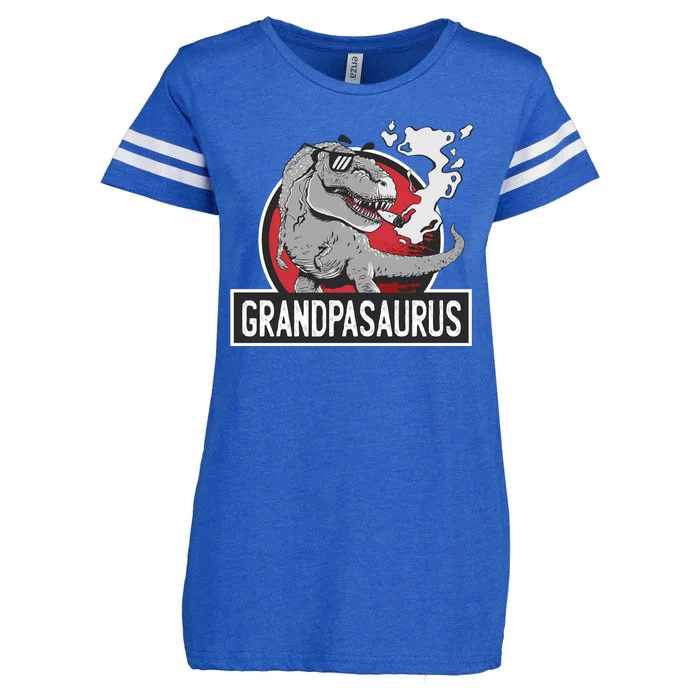 Grandpasaurus Smoking Grandpa Trex Funny Enza Ladies Jersey Football T-Shirt