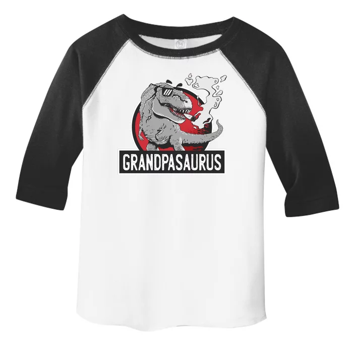 Grandpasaurus Smoking Grandpa Trex Funny Toddler Fine Jersey T-Shirt