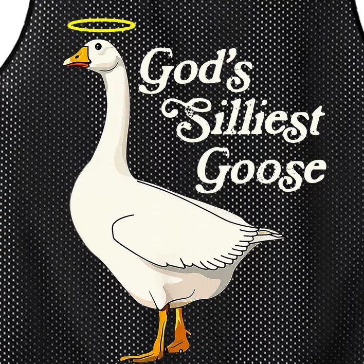 God's Silliest Goose God's Silliest Goose Duck Funny Mesh Reversible Basketball Jersey Tank