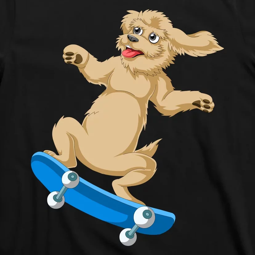 Goldendoodle Skateboarding T-Shirt