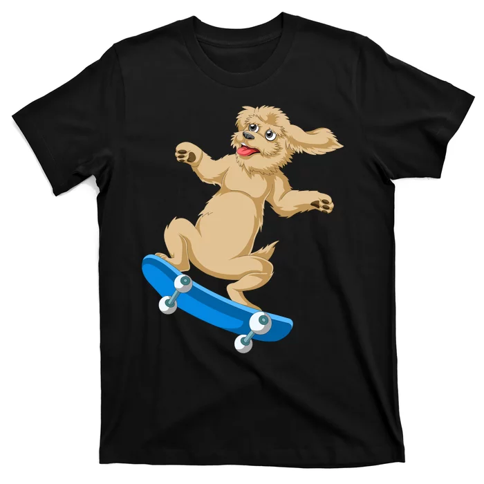 Goldendoodle Skateboarding T-Shirt