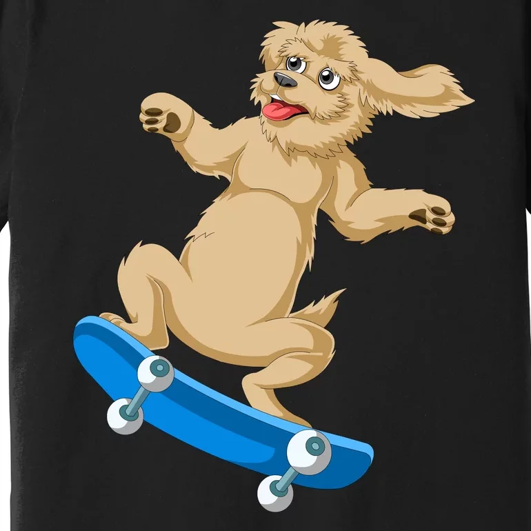 Goldendoodle Skateboarding Premium T-Shirt