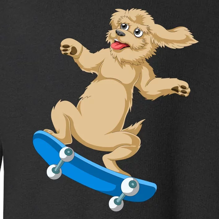 Goldendoodle Skateboarding Toddler Sweatshirt