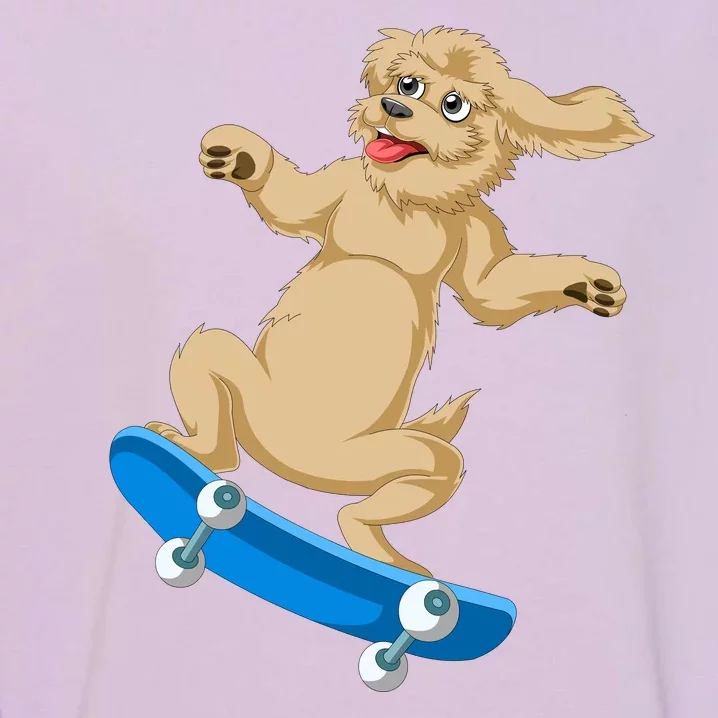 Goldendoodle Skateboarding Garment-Dyed Sweatshirt