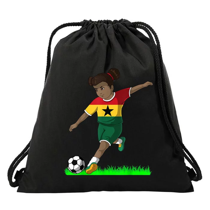 Ghanaian Soccer  Ghana Flag Jersey Football Fans Drawstring Bag