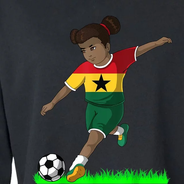 Ghanaian Soccer  Ghana Flag Jersey Football Fans Cropped Pullover Crew