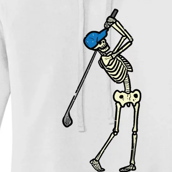 Golfer Skeleton Golf Player Halloween Costumedad Women's Pullover Hoodie