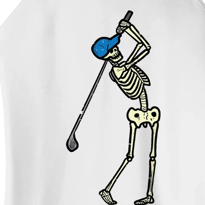 Golfer Skeleton Golf Player Halloween Costumedad Women’s Perfect Tri Rocker Tank