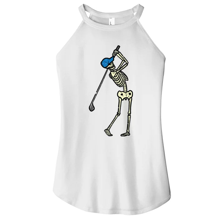 Golfer Skeleton Golf Player Halloween Costumedad Women’s Perfect Tri Rocker Tank