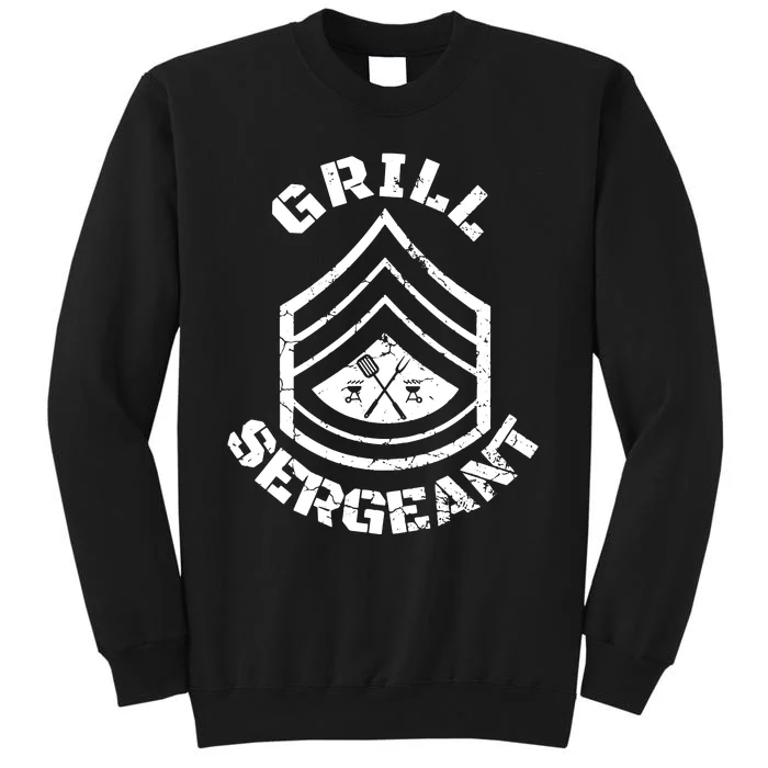 GRILL SERGEANT Grilling BBQ Dad Father's Tall Sweatshirt